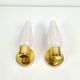 Mid-Century Swedish Wall Lamps in Brass and Glass, 1970, Set of 2