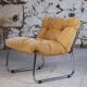 Vintage "Pixi" style armchair in velvet and chrome, 1970