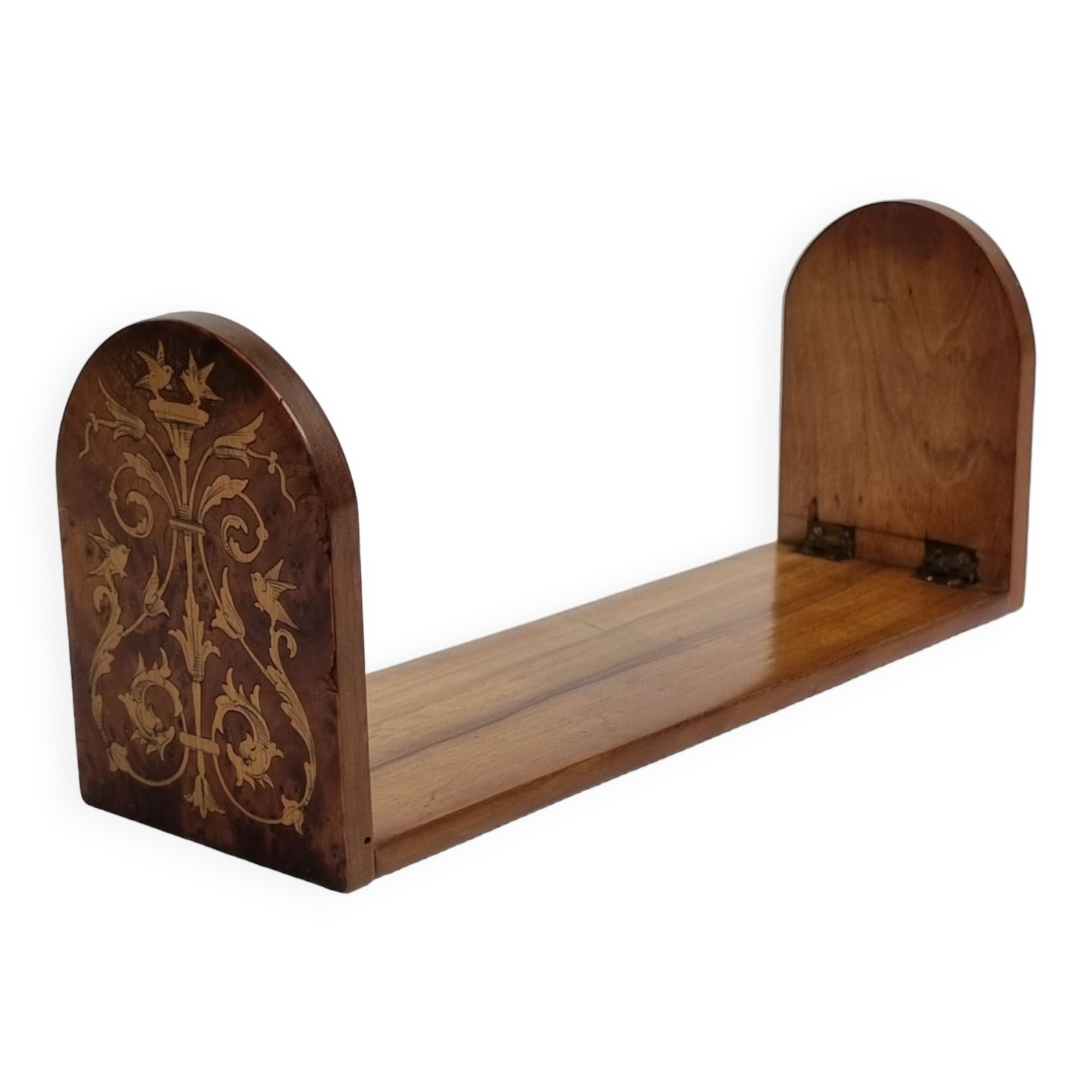 Bookends in fruit wood marquetry