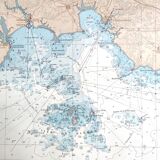 Map of Finistère and the Gulf of Morbihan, west coast of France, 1981