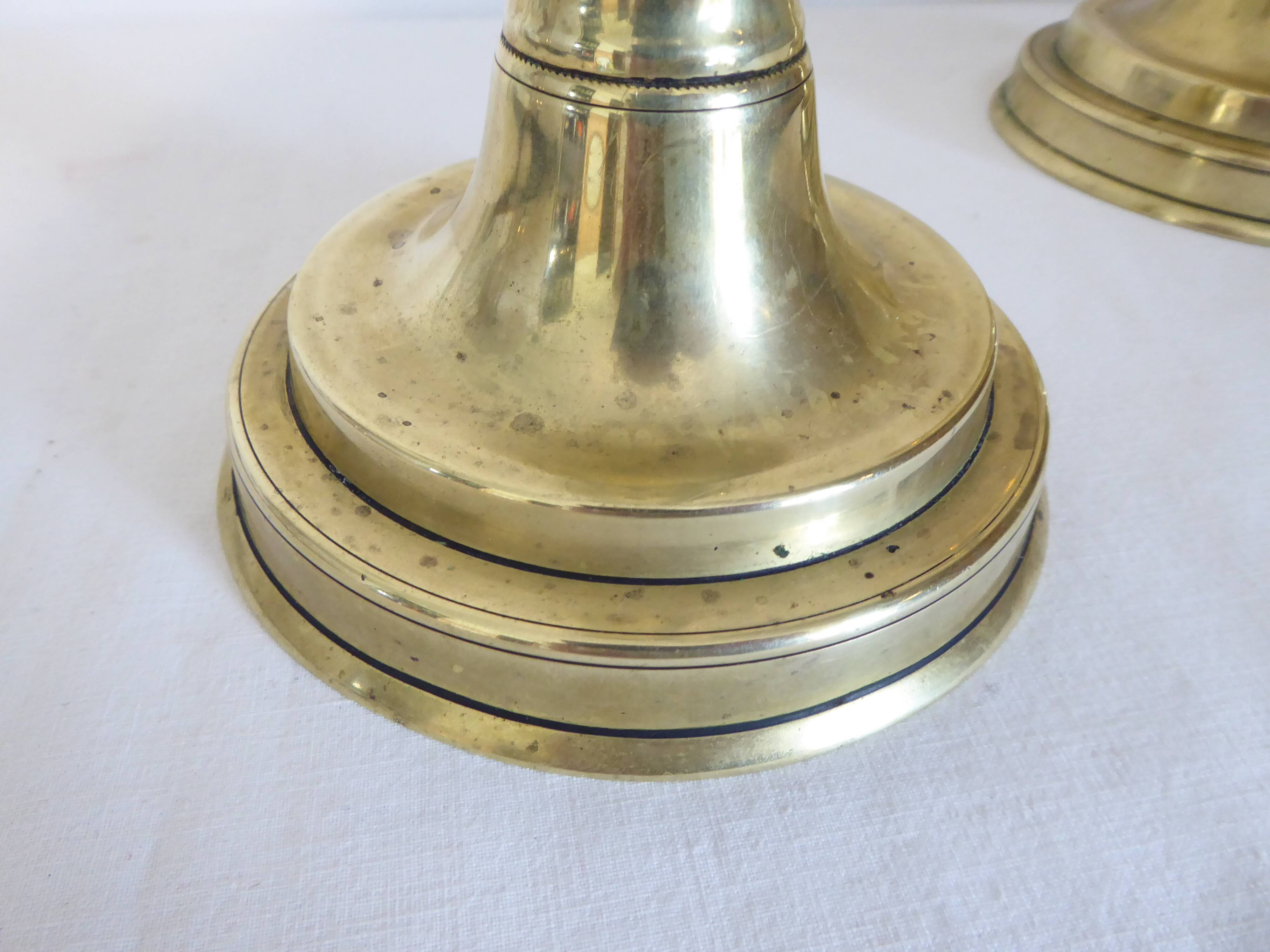 Pair of brass candlesticks