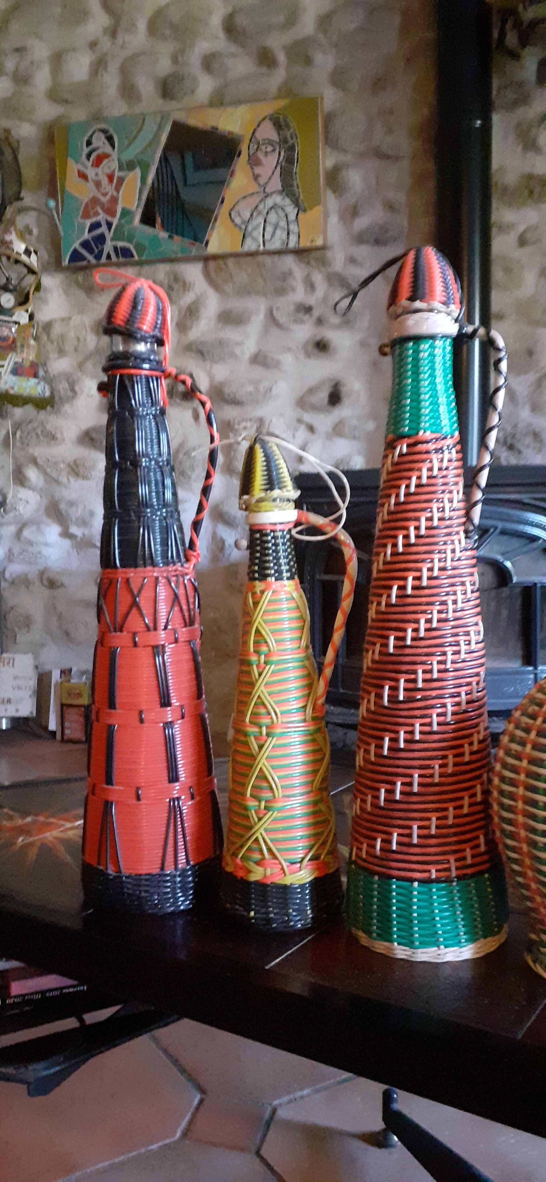 Lot of 7 scoubidou bottles