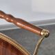1970s drinks bar cart with side flaps in marquetry