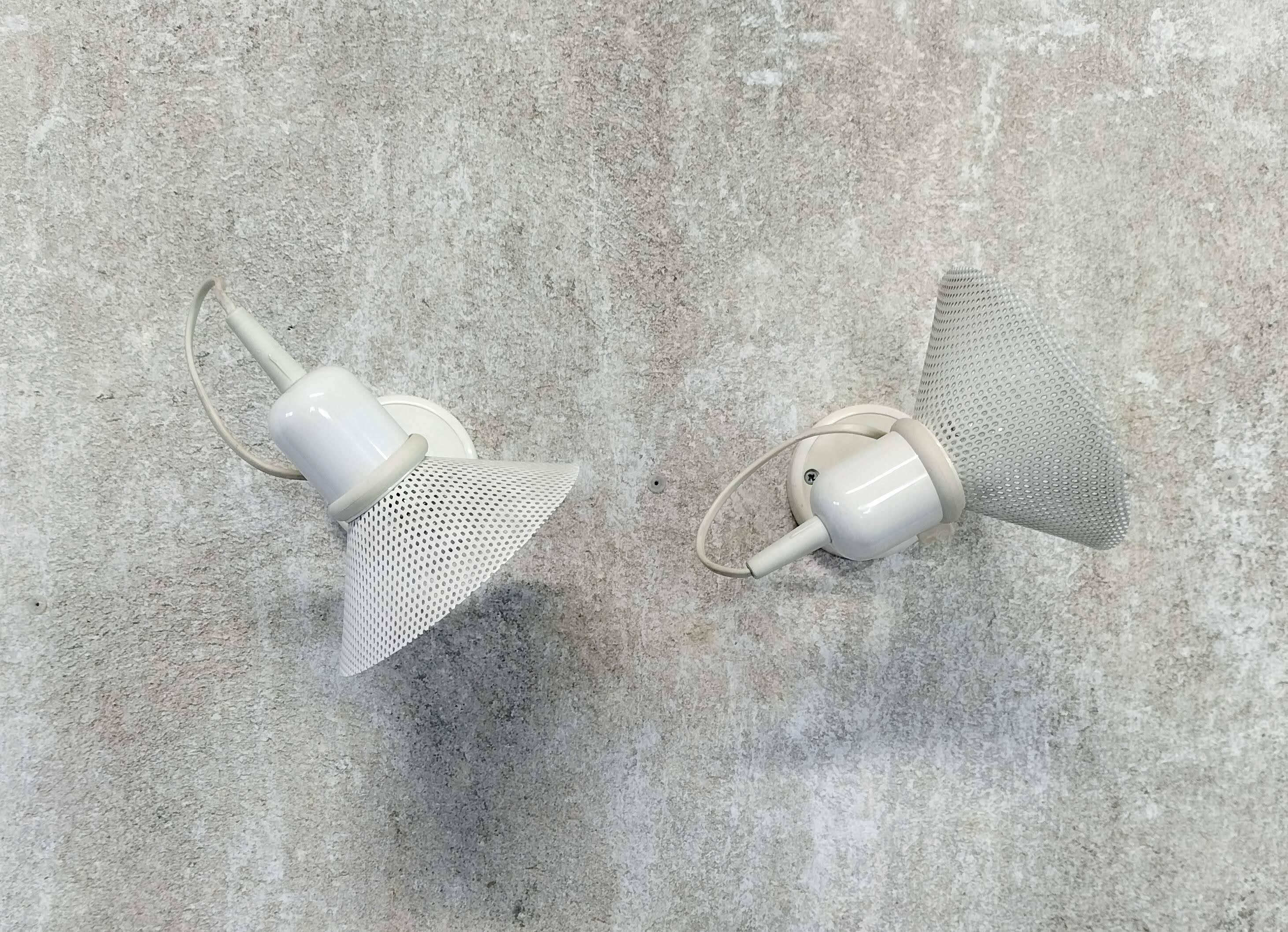 Pair of 80's wall lights.