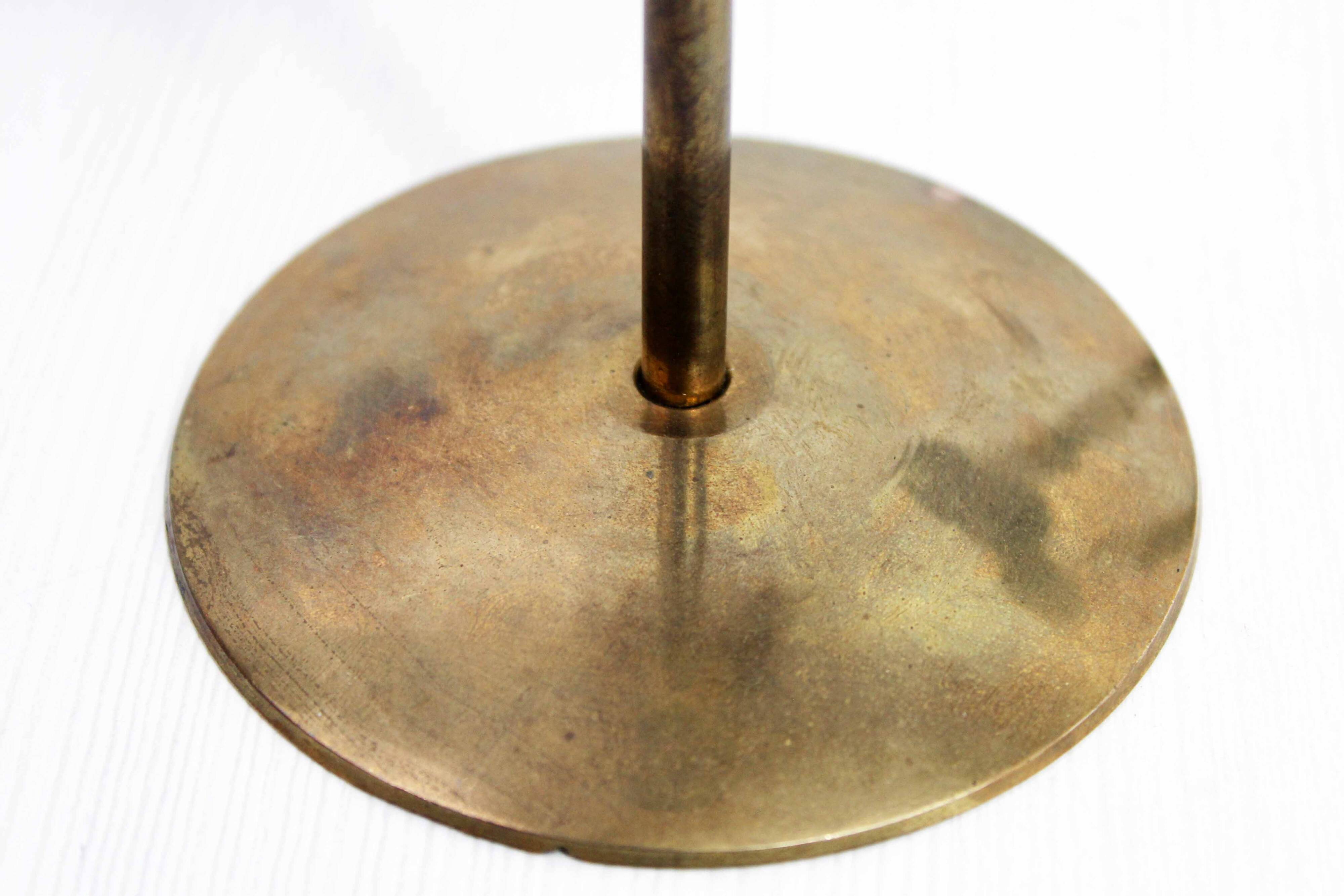 Set of 3 brass sun candle holders