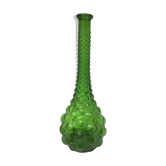 Glassware or green Italian bottle with big bubble 1950