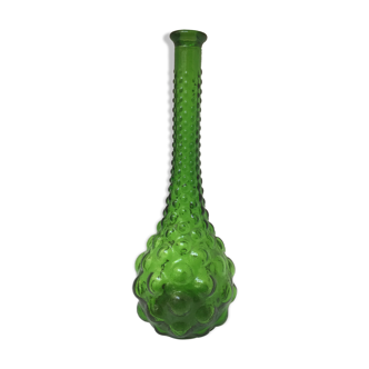 Glassware or green Italian bottle with big bubble 1950