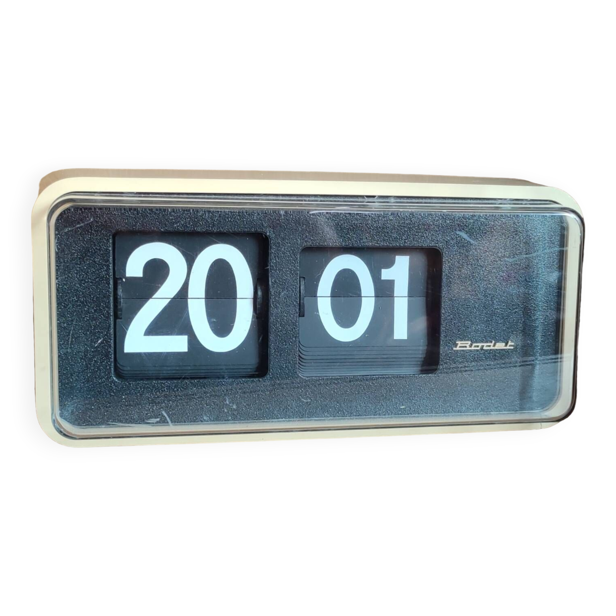 Old vintage Bodet clock with slats