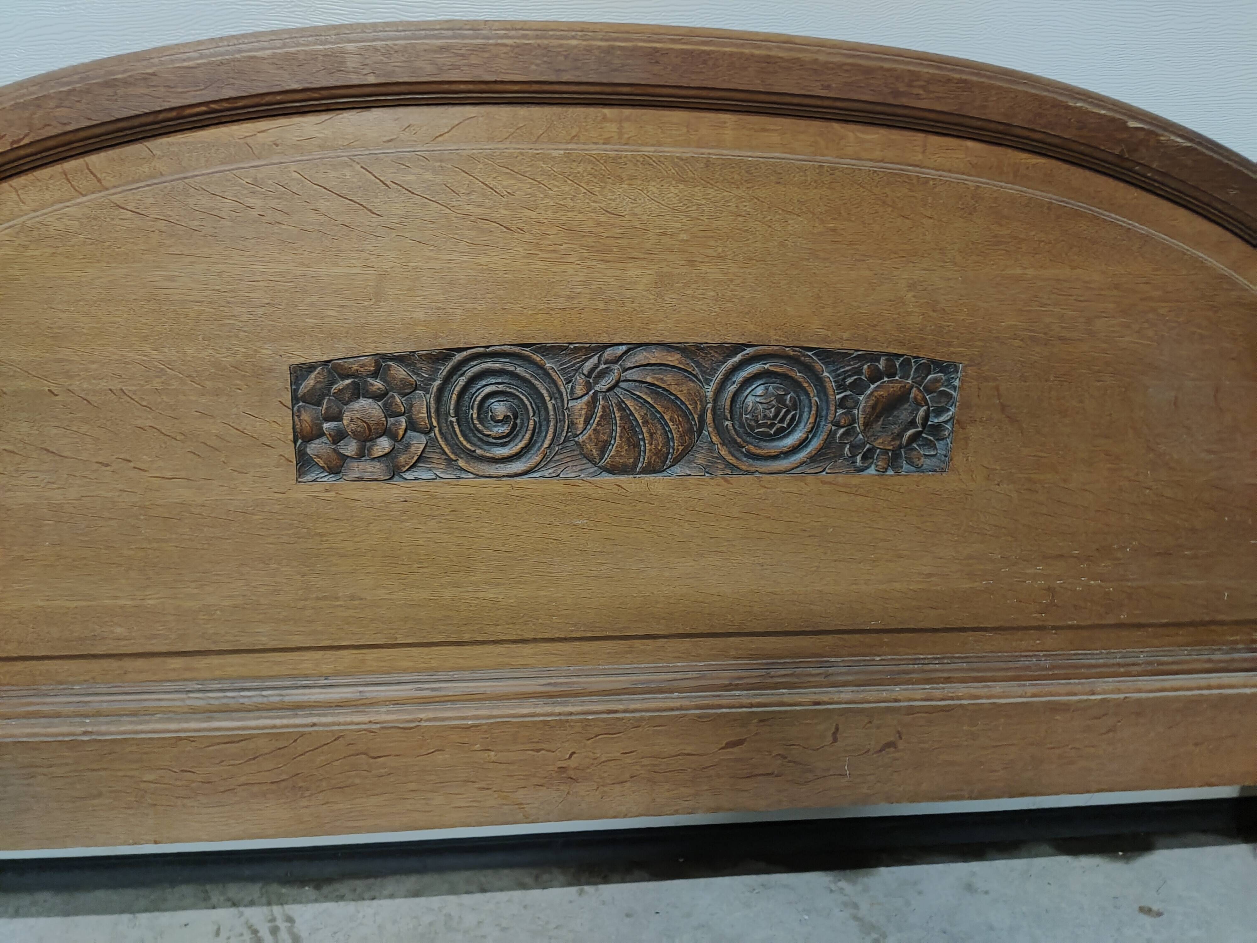 1930s headboard in solid oak