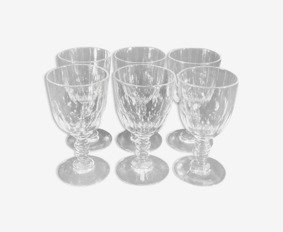 6 verres a vin blanc en cristal de Baccarat modele medicis