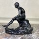 Hermès at rest, black patinated bronze after the antique.