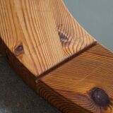 Wall mirror in solid pine by Glasmäster Markaryd, Sweden, 1960s.