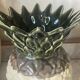 Paire de vases ananas en grès Rhoda
