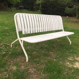 Foldable bench in metal and wood