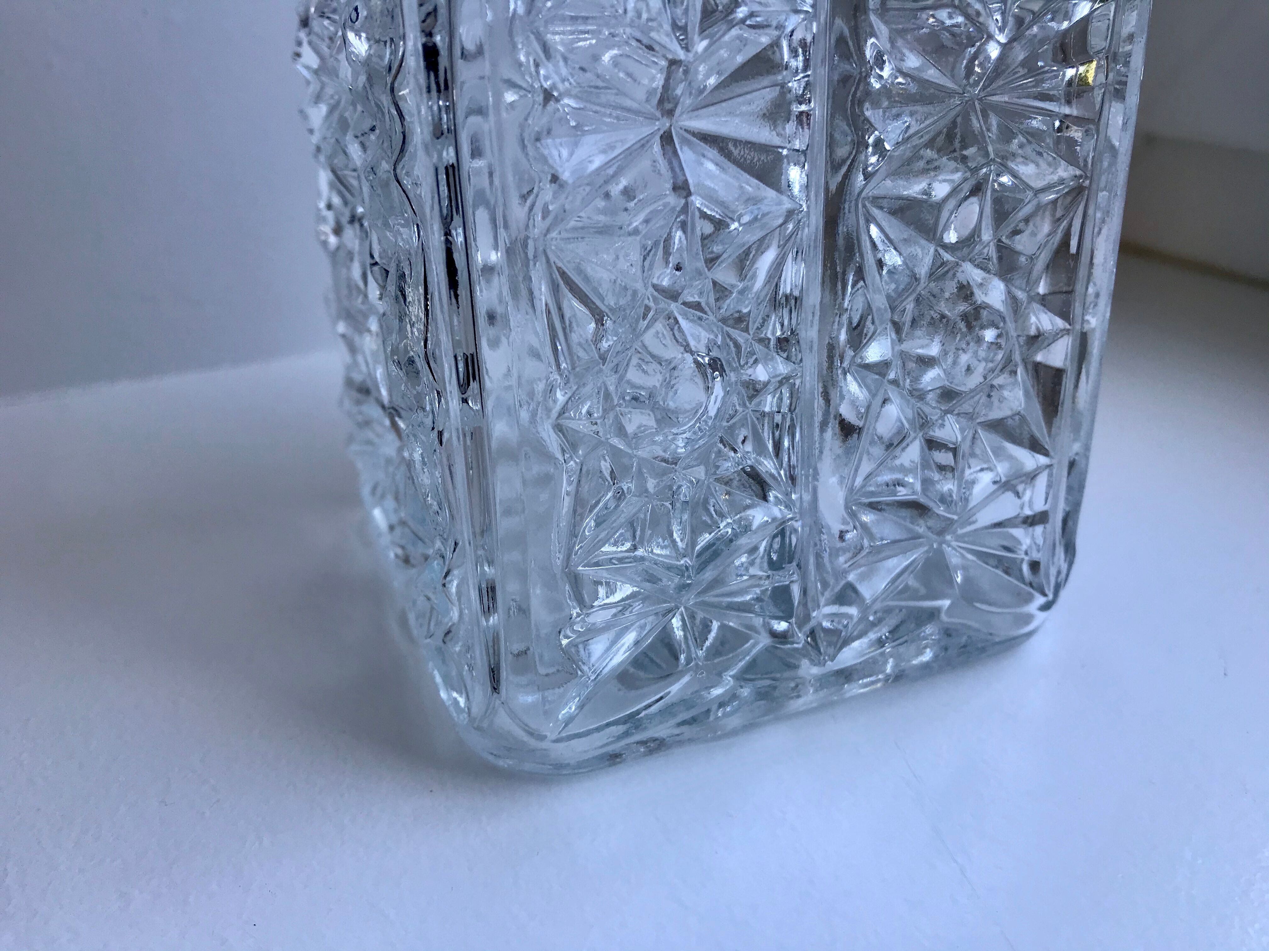70s glass whiksy decanter
