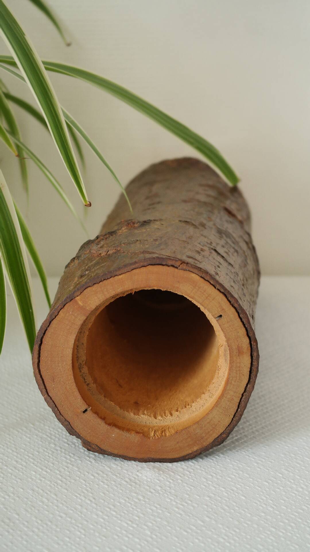 Primitive vintage wooden vase