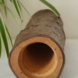 Vase primitif bois vintage