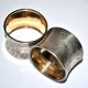 Set of 2 antique napkin rings in 800 Solid SILVER - monogrammed ring