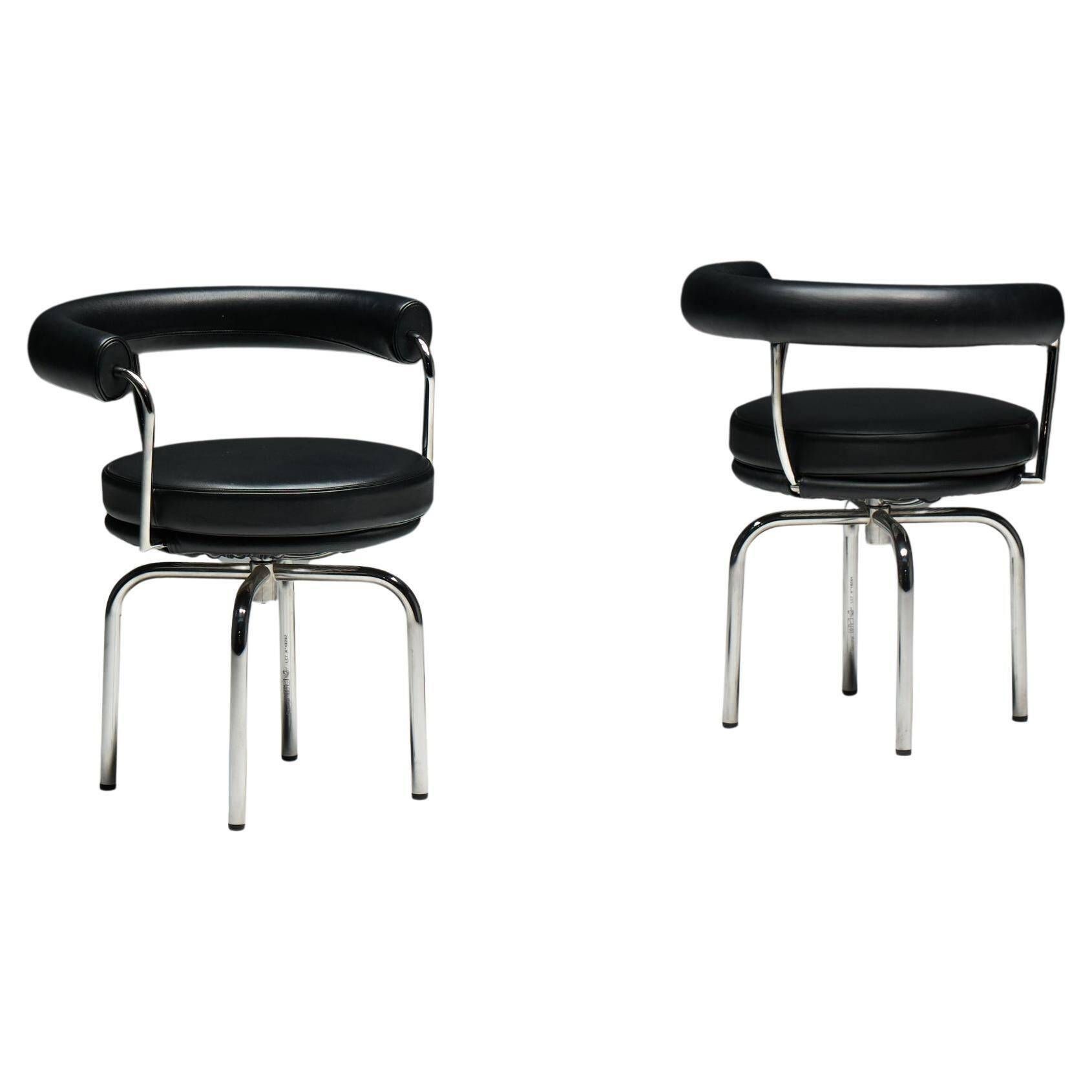 LC7 chairs by Charlotte Perriand, Le Corbusier and Pierre Jeanneret, 1980s