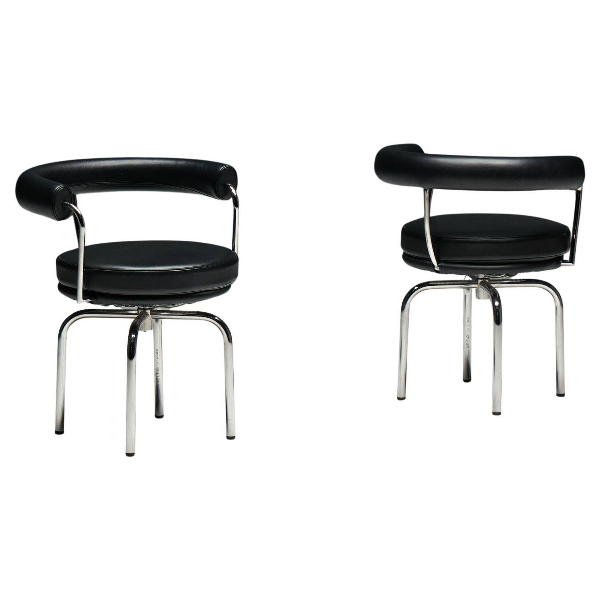 LC7 chairs by Charlotte Perriand, Le Corbusier and Pierre Jeanneret, 1980s