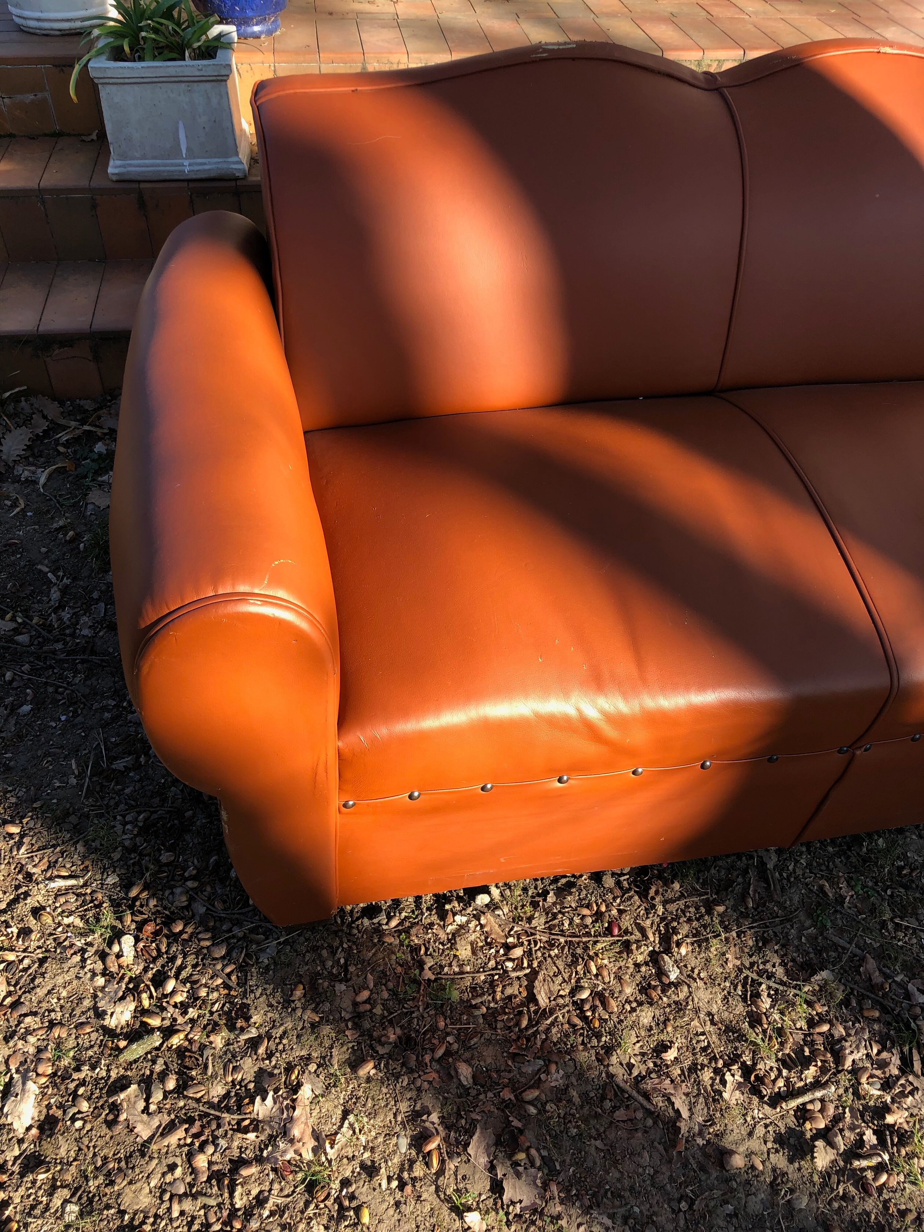 30-40 years vintage mustache club sofa