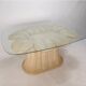 Vintage Bamboo and Rattan Dining Table, 1980's