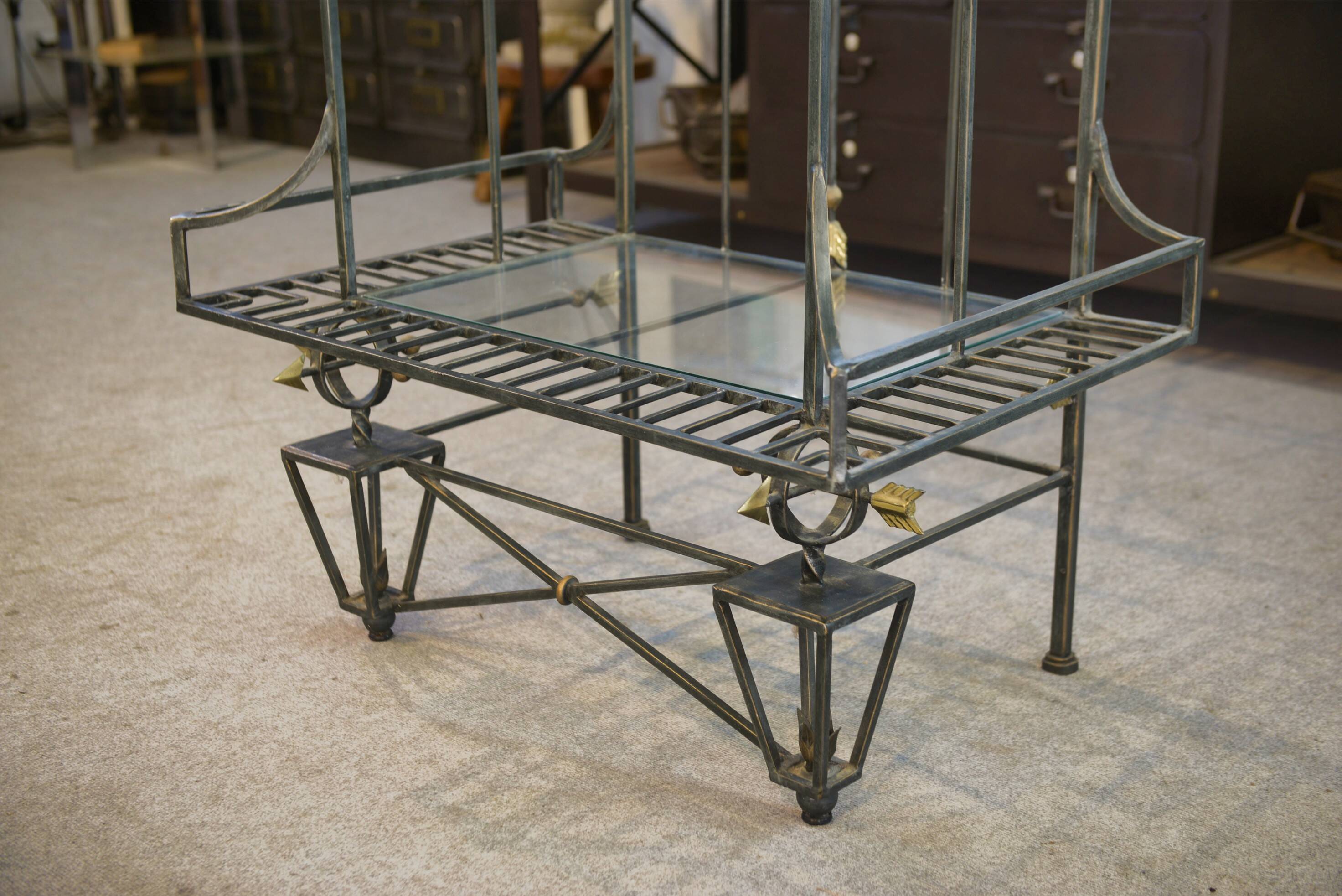 Wrought iron shelf 1950s