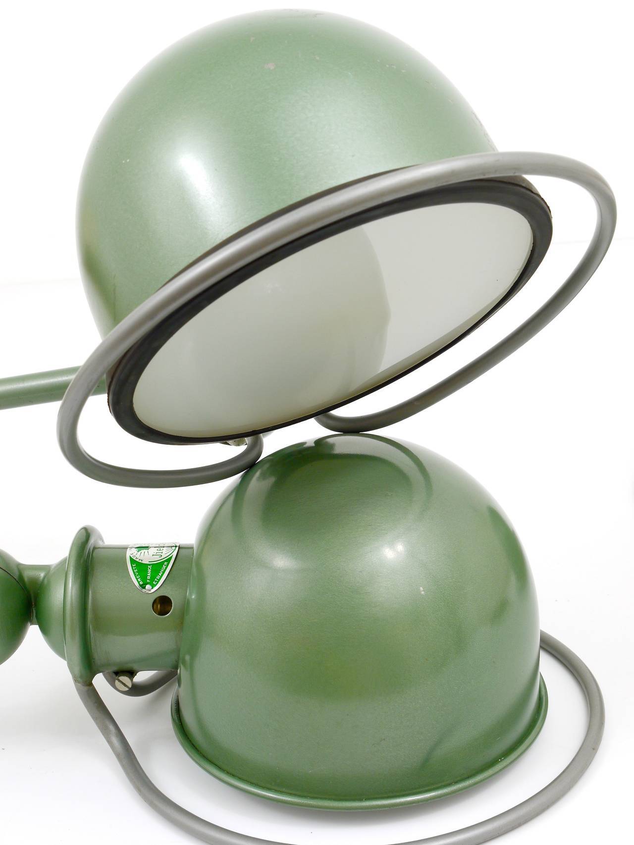 Matching industrial clamp lamp by Jean Louis Domecq for Jielde Lyon, 1950s.