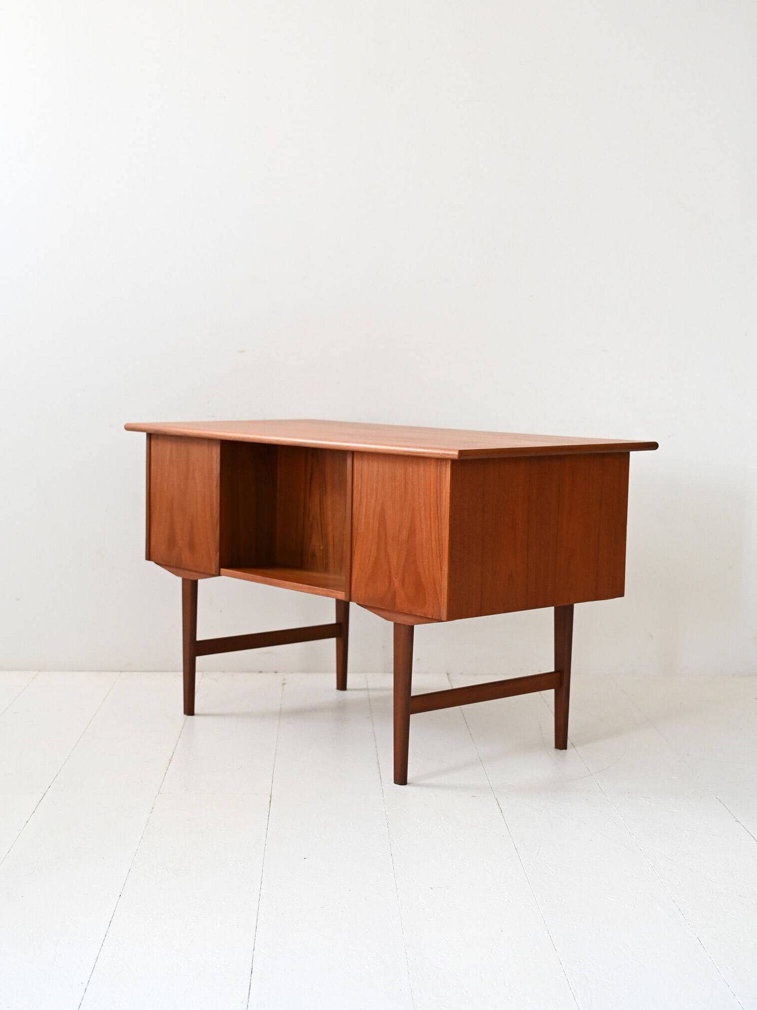 Bureau indépendant en teck danois, années 1950/60
