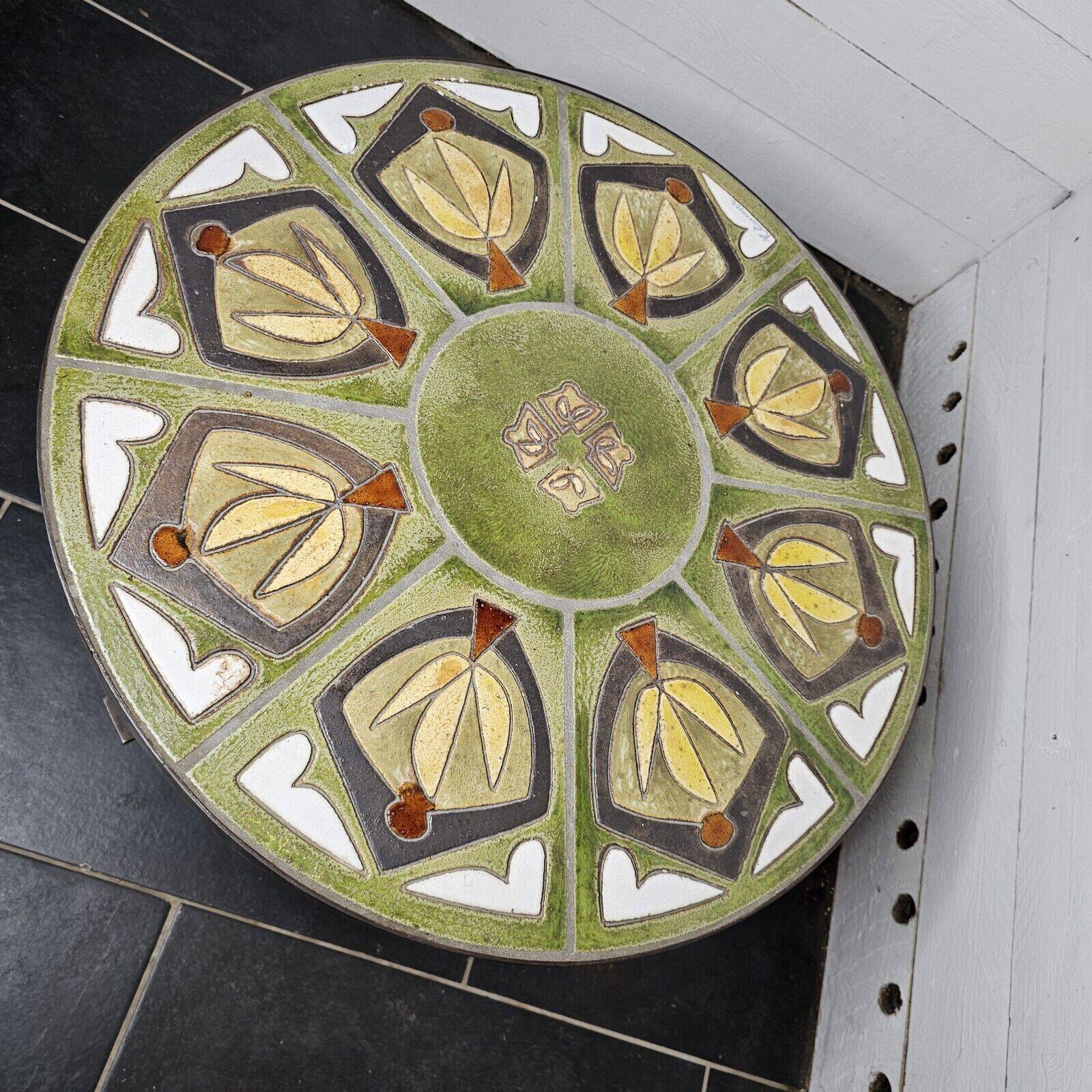 Round living room table from the 60s signed r.corroyez