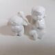 Lot 6 knife holders and 6 porcelain place markers putti angels