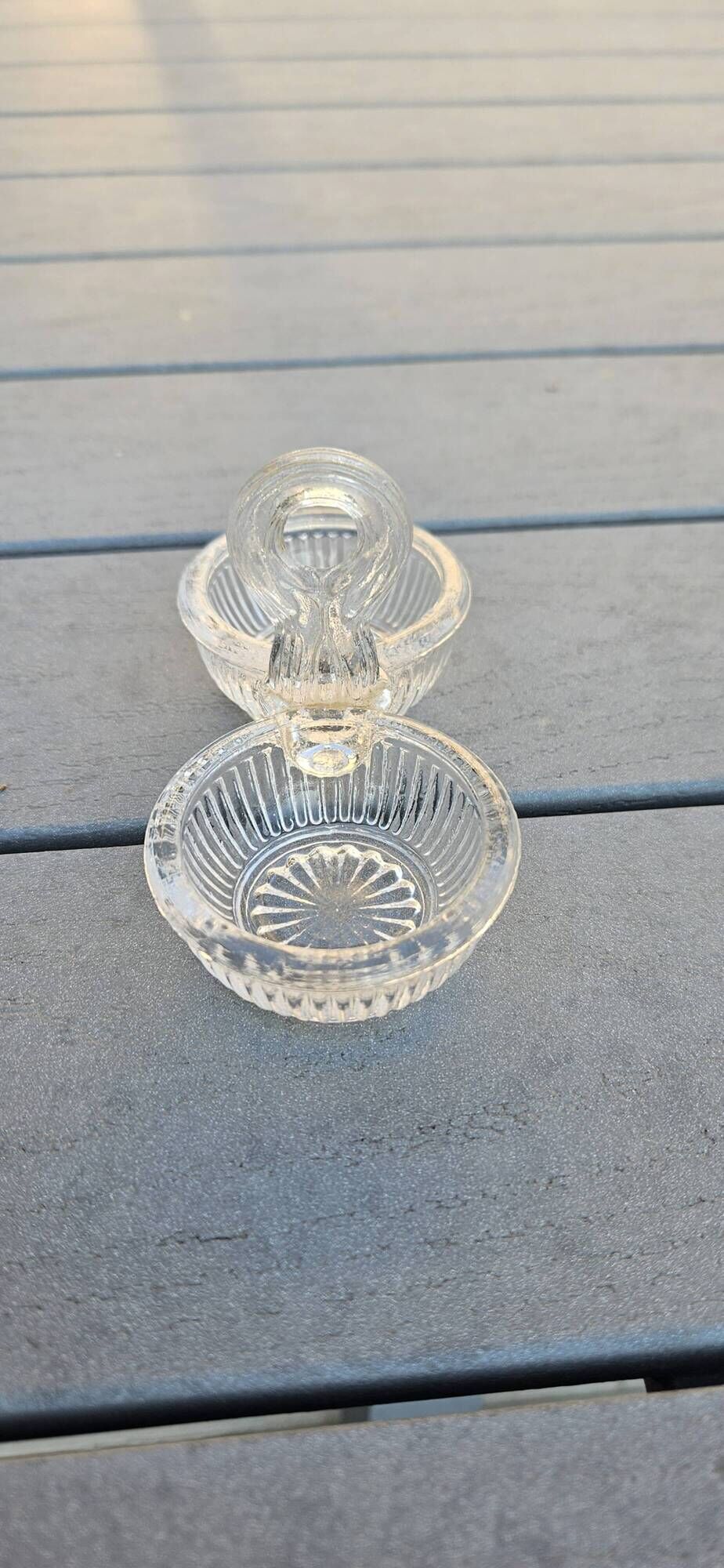 Saliere te poivriere en verre