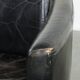 Set of two black vintage cowhide aviator design armchairs