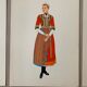 Lithograph national costumes - the Alsatian