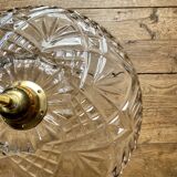 Vintage molded glass lampshade pendant light - tableware collection -