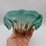 Vide-poche vase verre soufflé coquillage murano seguso bullicante