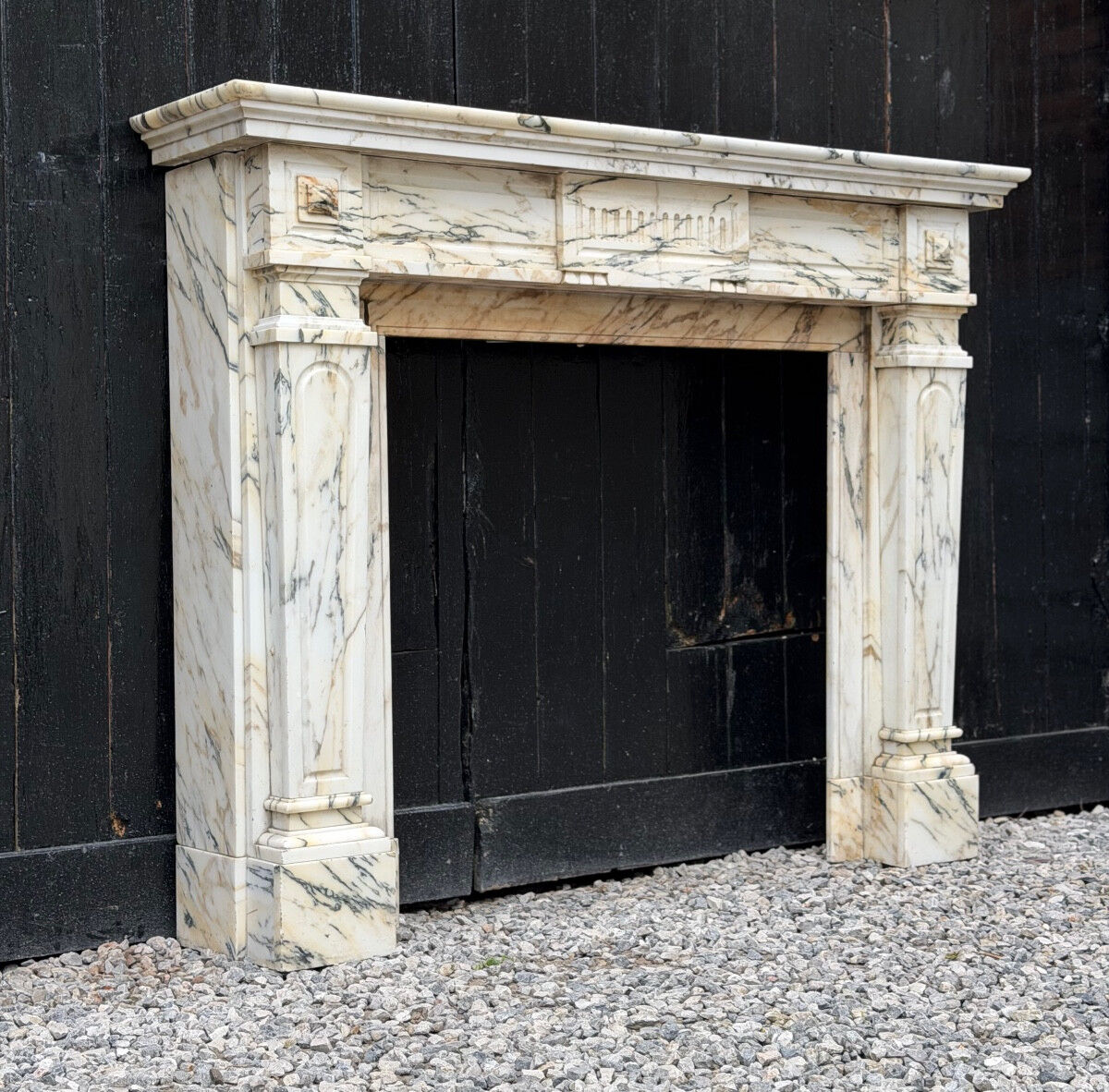 Napoleon III fireplace in Paonazzo marble circa 1880