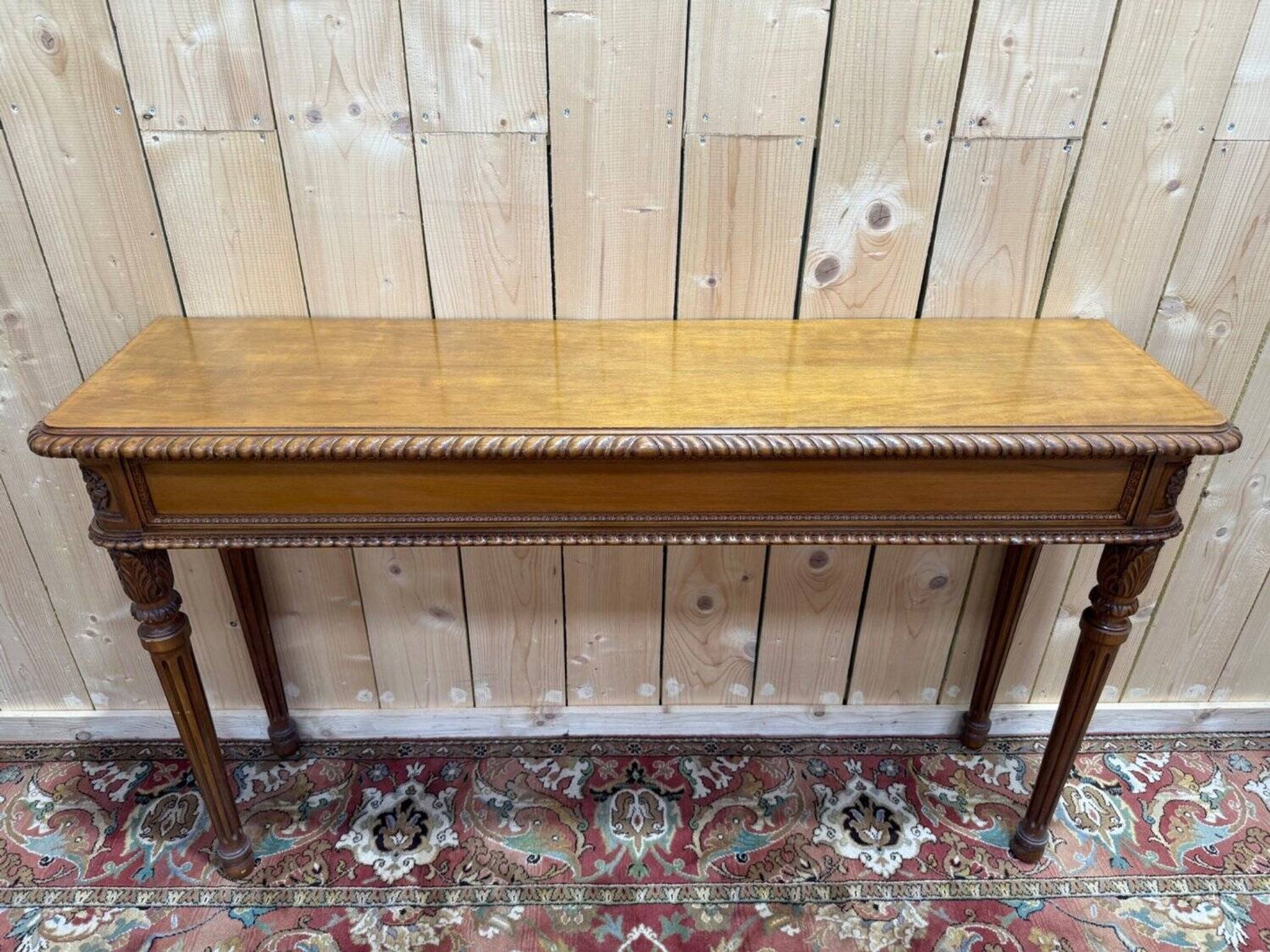 Console d'appui – Style Louis XVI – Bois sculpté verni – Début XXe