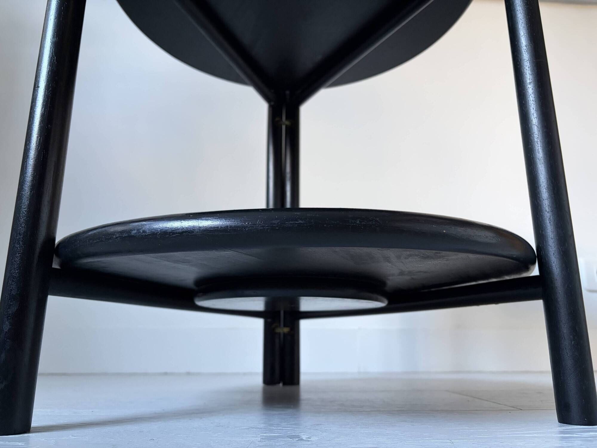 Bar cart from the 60s-70s in its factory black version, attributed to Jens Quistgaard.