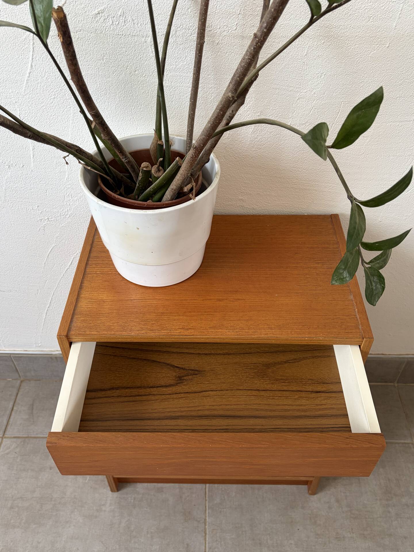 Vintage teak bedside table