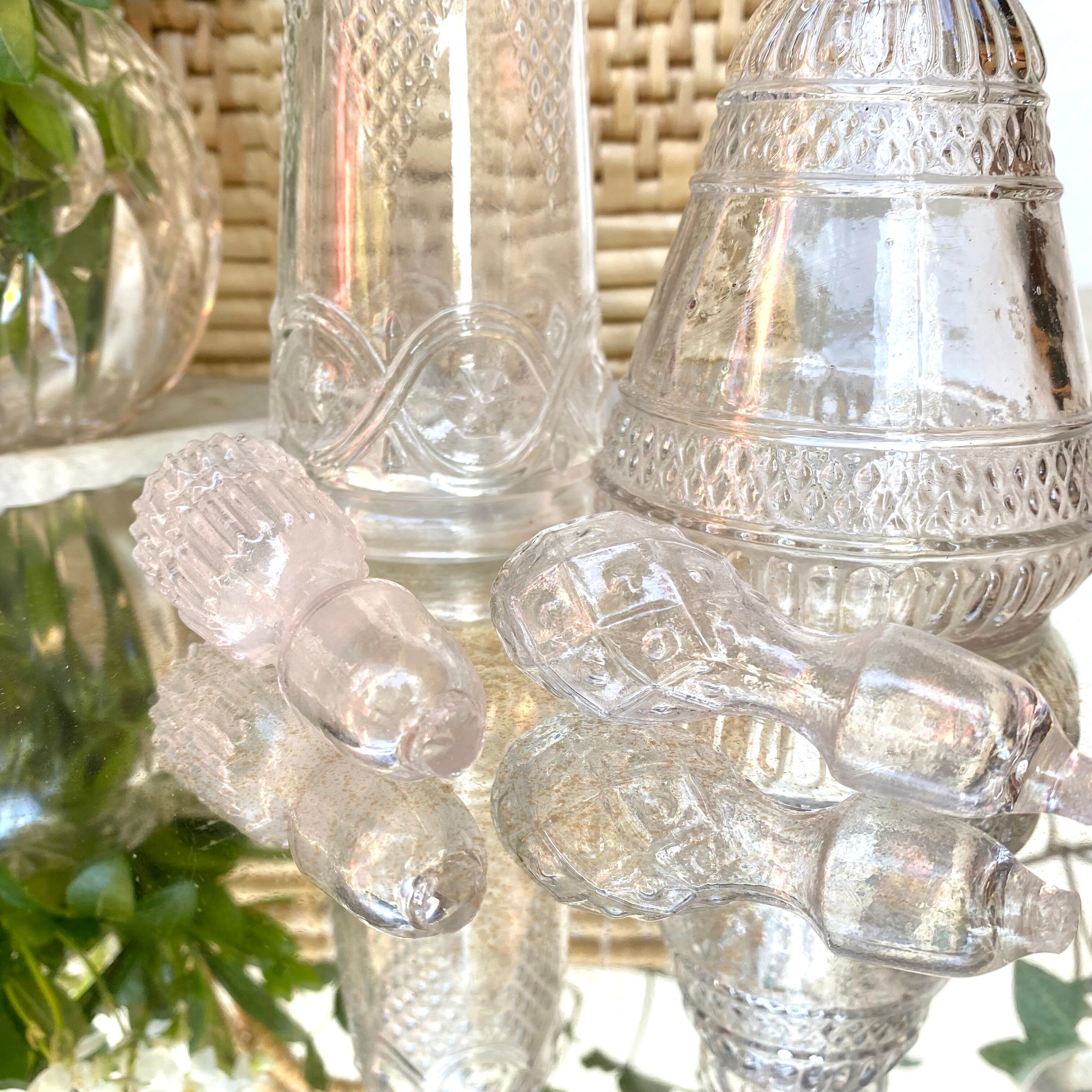 Antique glass carafes