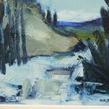Nils ingvar walterström (1929-1988), swedish modern painting, 1960s, oil on canvas, framed