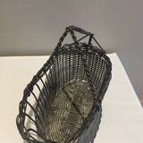 Metal wine bottle basket