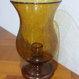 Very pretty candle holder in Biot bubble blown glass