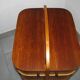 Mid century sewing box with / side table. asystent teak 1960/70s