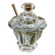 Baccarat crystal mustard pot and spoon