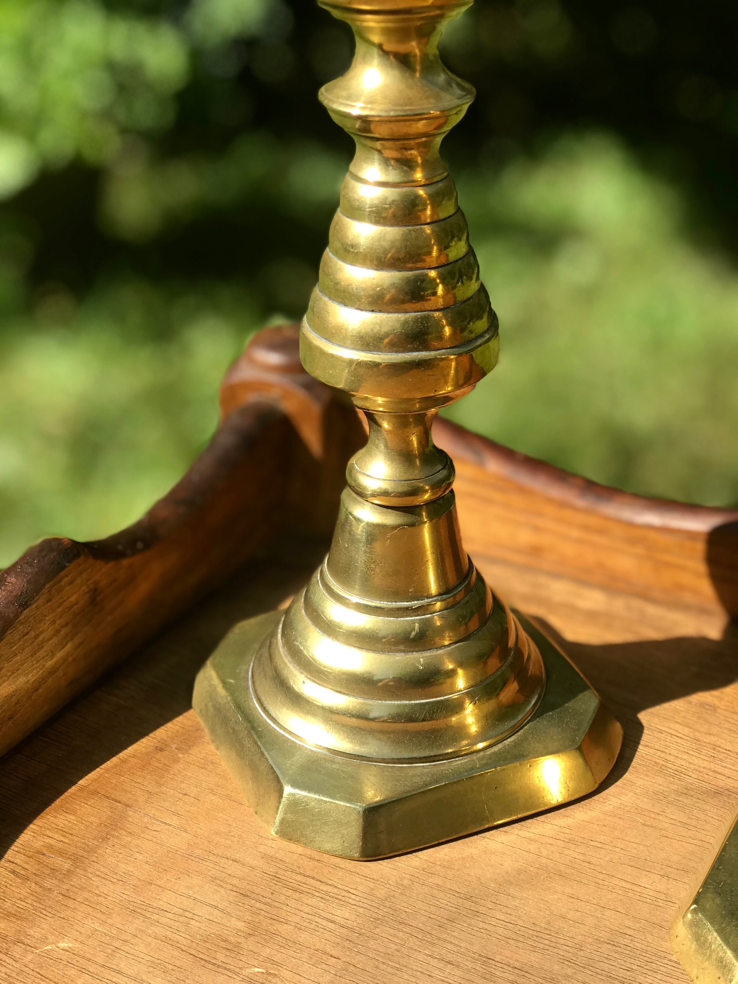 English brass candlesticks
