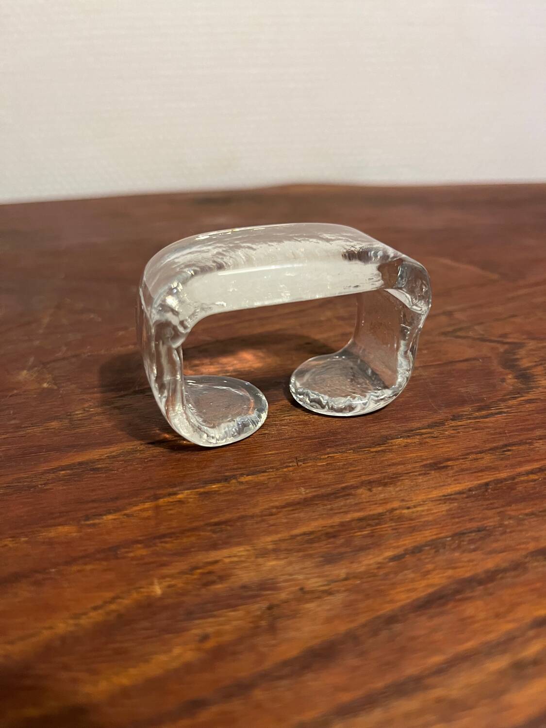 Glass cutlery holder napkin ring
