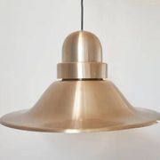 Grand pendentif en cuivre mid-century, Danemark, années 1970