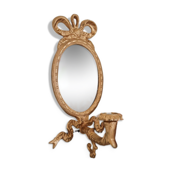 Miroir doré vintage style baroque décor de noeud